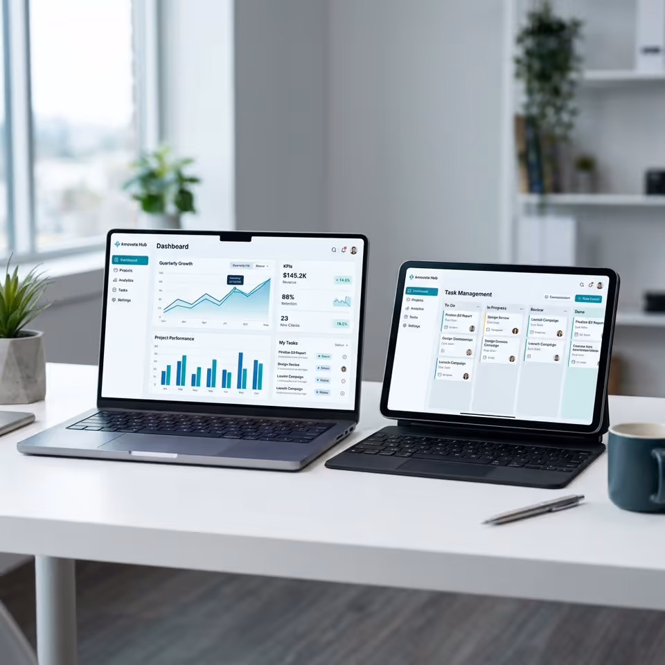 Sprint de UX/UI: flujos de alta y paneles de un producto digital.